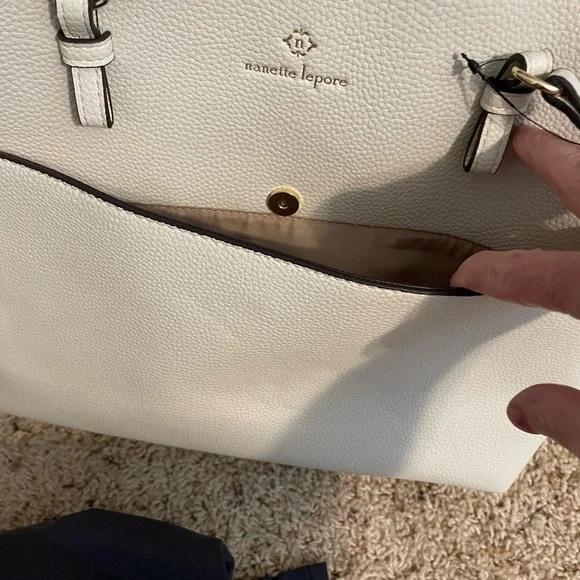 Nanette Lepore White Leather Tote (NWT) - Picture 3 of 5